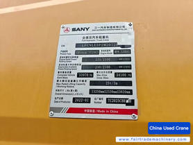 Buy Sany STC250C5-1 Used Crane / 3 Buy Sany STC250C5-1 Used Crane / 3